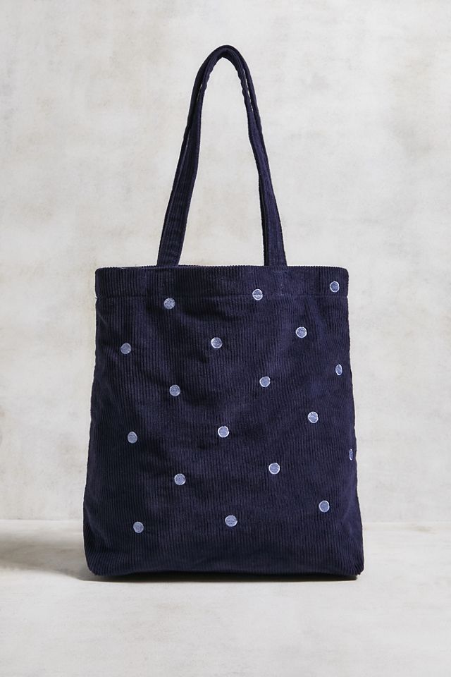 BDG Bolso de mano de pana de lunares con lengüeta #4