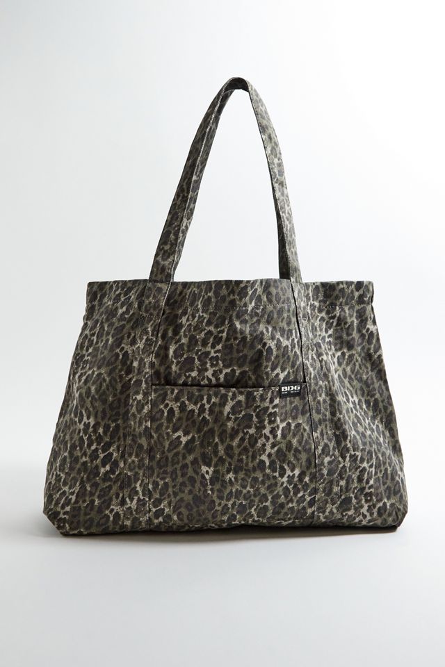 BDG Leopard Print Canvas Tote Bag #1