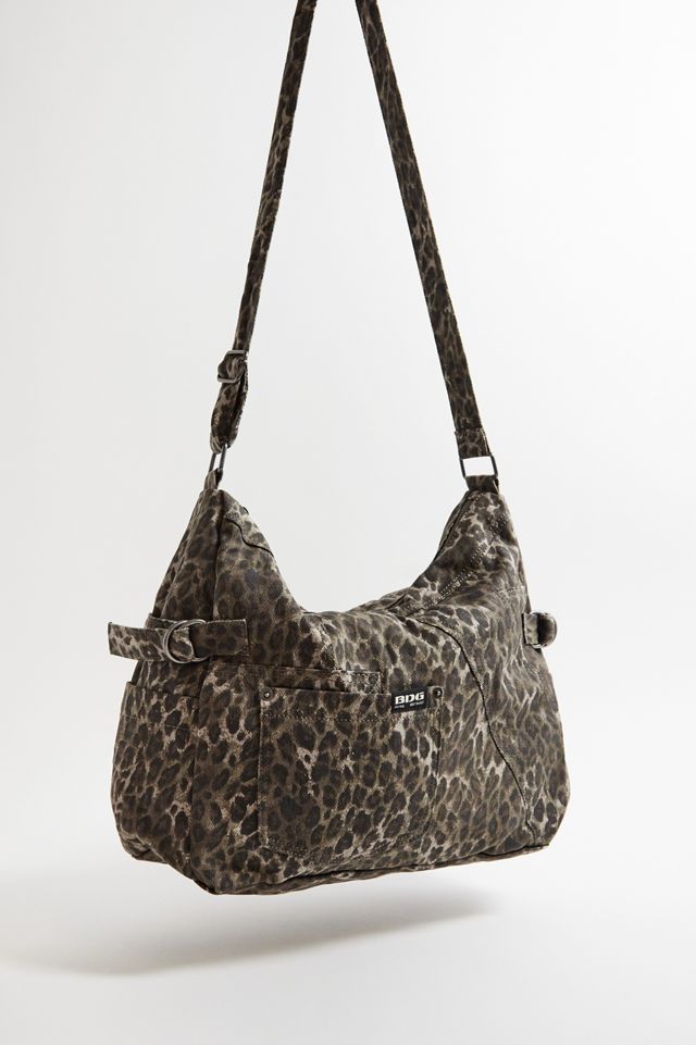 BDG Leopard Print Canvas Sling Bag  #1