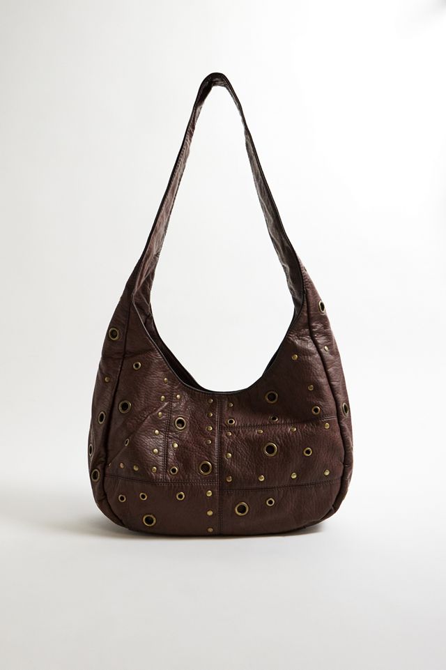 UO Faux Leather 90s Eyelet Slouch Bag #3