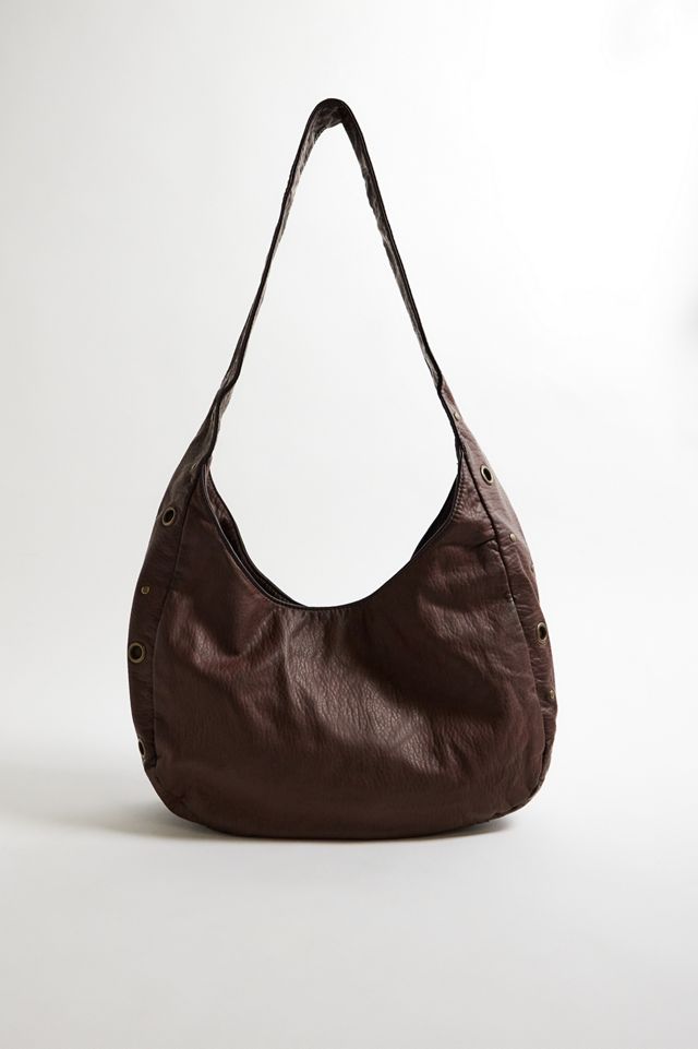 UO Faux Leather 90s Eyelet Slouch Bag #4