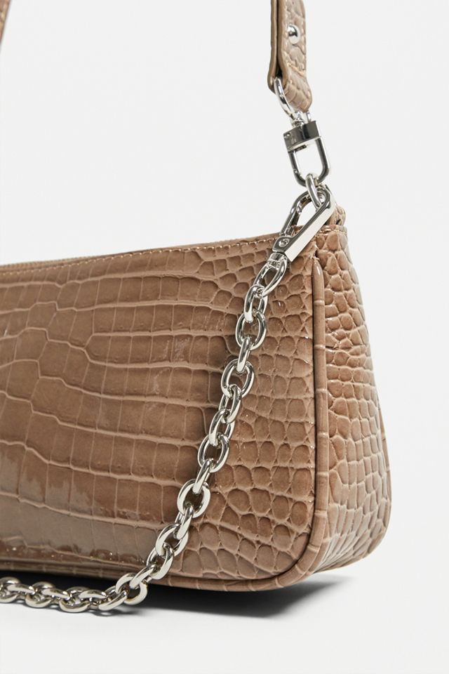 UO Chain Accent Croc Shoulder Bag #1