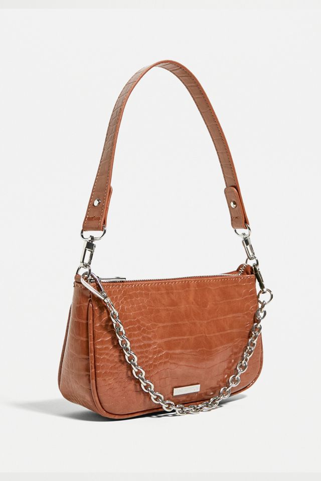 UO Teller & Kette Akzent Kroko Schultertasche #1