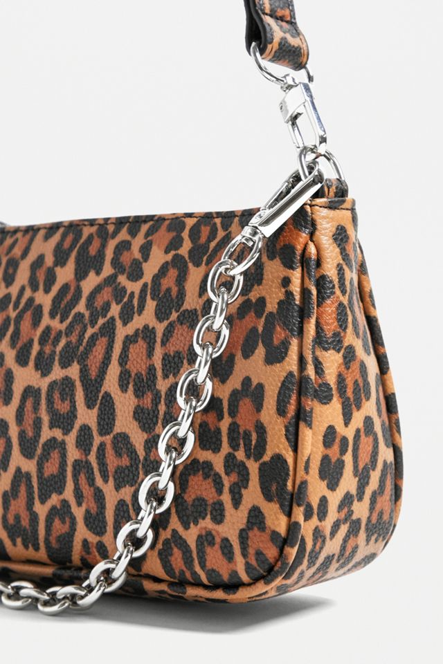 UO Chain Accent Leopard Print Shoulder Bag #2