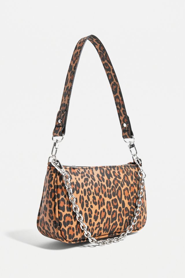 UO Chain Accent Leopard Print Shoulder Bag #3