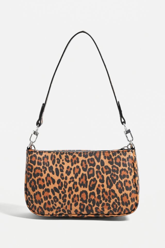 UO Chain Accent Leopard Print Shoulder Bag Urban Outfitters UK