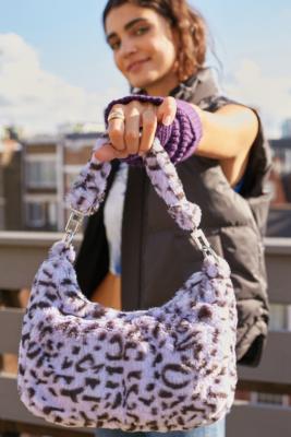 UO Faux Fur Leopard Print Shoulder Bag Urban Outfitters UK