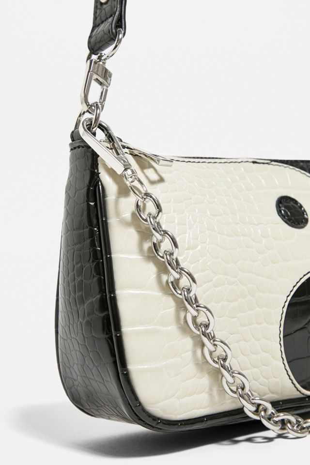 Borsa a Tracolla UO Yin & Yang con Dettaglio a Catena in Coccodrillo #1