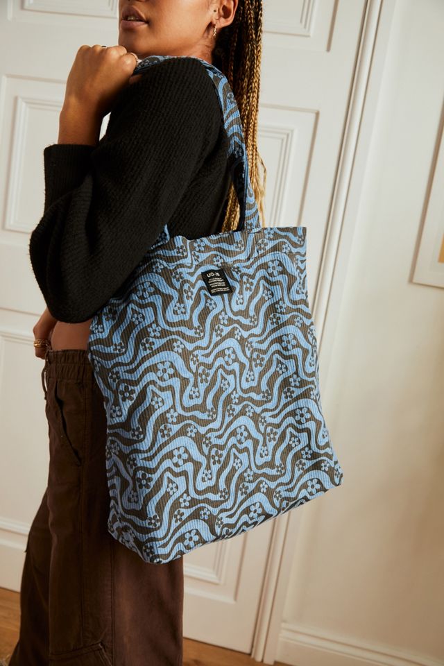 UO Swirl & Floral Corduroy Tote Bag | Urban Outfitters UK