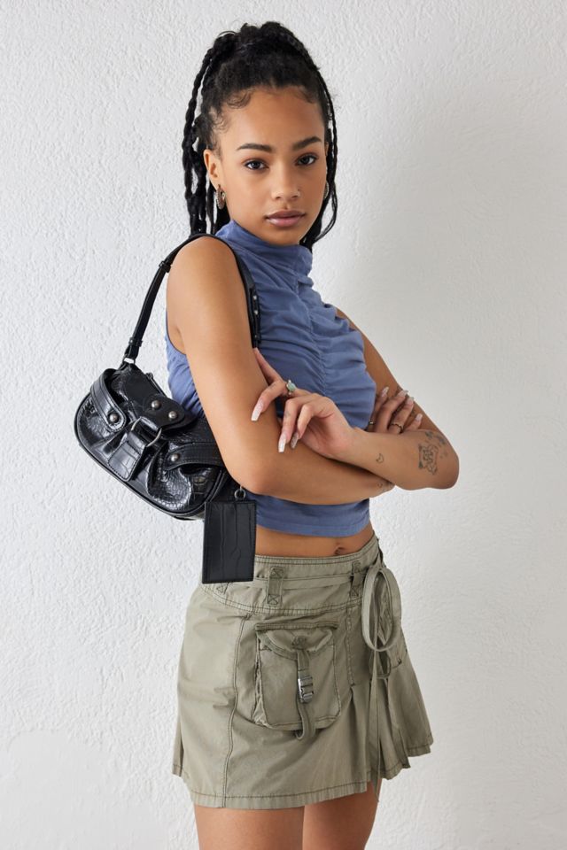 Urban Outfitters Uo Mini Y2k Biker Shoulder Bag in Black