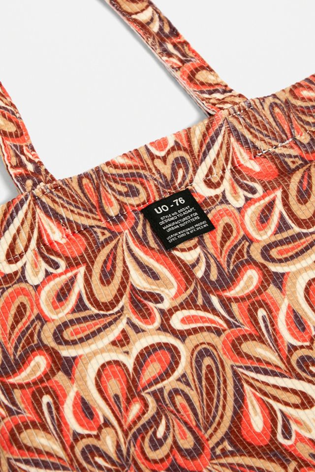 UO Corduroy Heart Swirl Tote Bag | Urban Outfitters UK