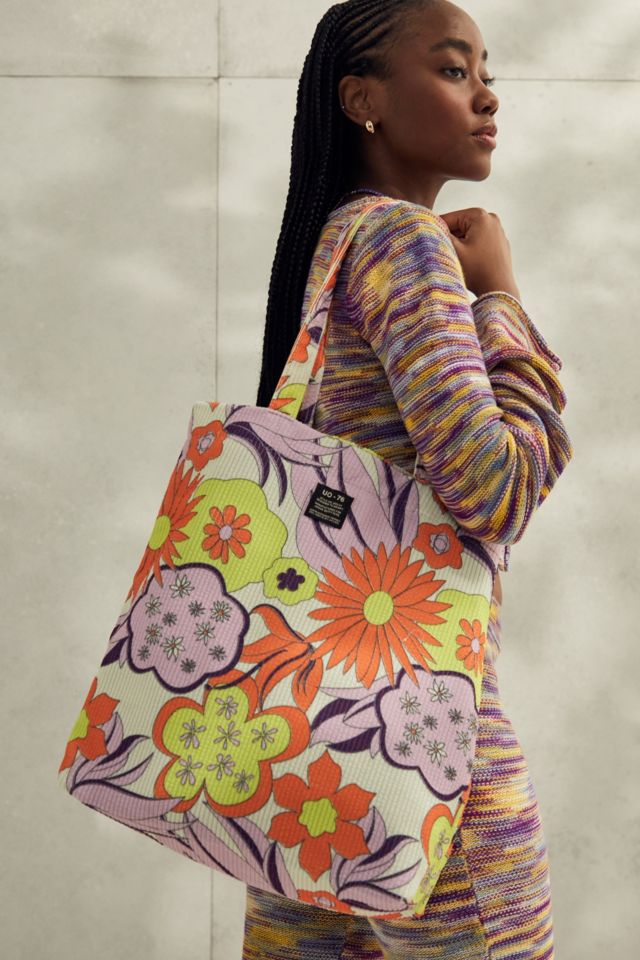 UO Retro Floral Corduroy Tote Bag Urban Outfitters UK