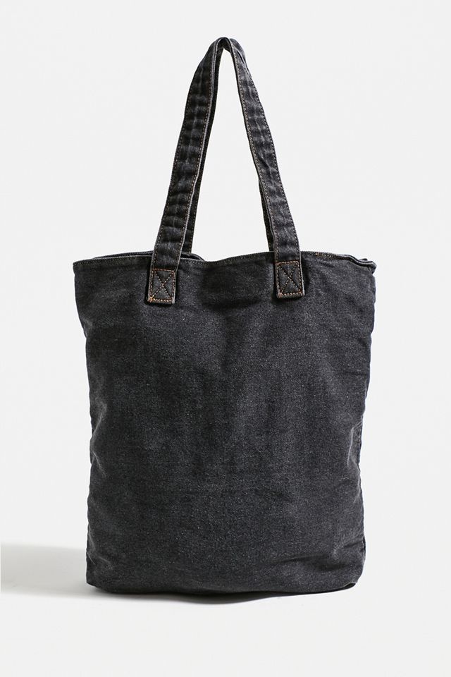 Borsa Tote in Denim Lavato con Logo BDG #3