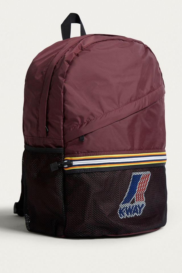 K-Way Burgundy Packable Backpack #1