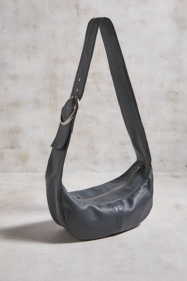 UO Leather Buckle Crossbody Sling Bag