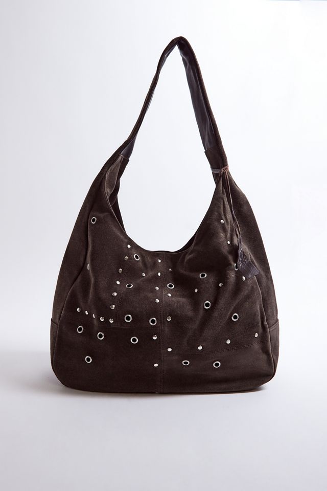 UO Eyelet Stud Suede Shoulder Bag  #4