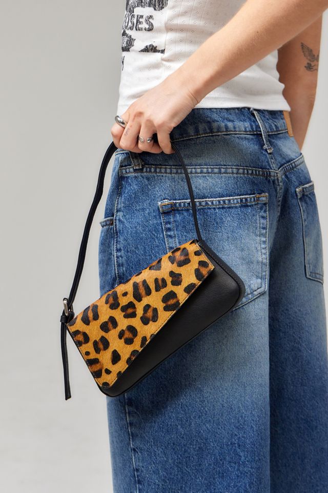 UO Leopard Print Leather Shoulder Bag #2