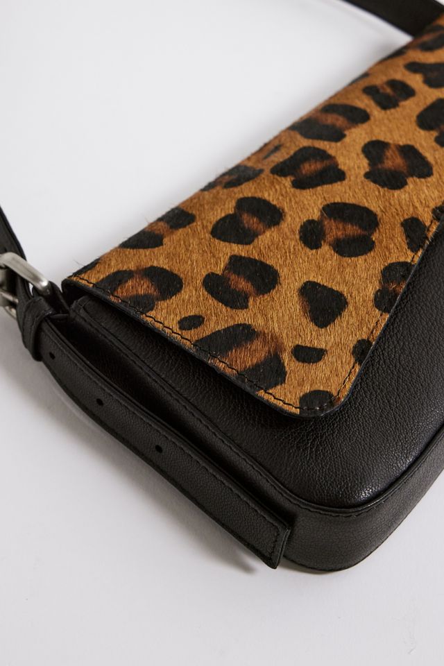 UO Leopard Print Leather Shoulder Bag #5