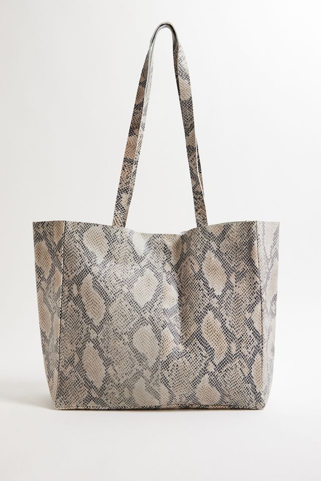 Bolso Tote de Cuero Estampado de Serpiente UO #2