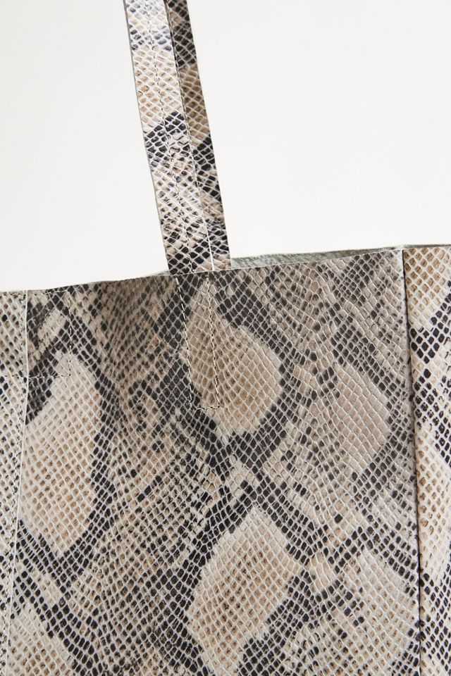 Bolso Tote de Cuero Estampado de Serpiente UO #4