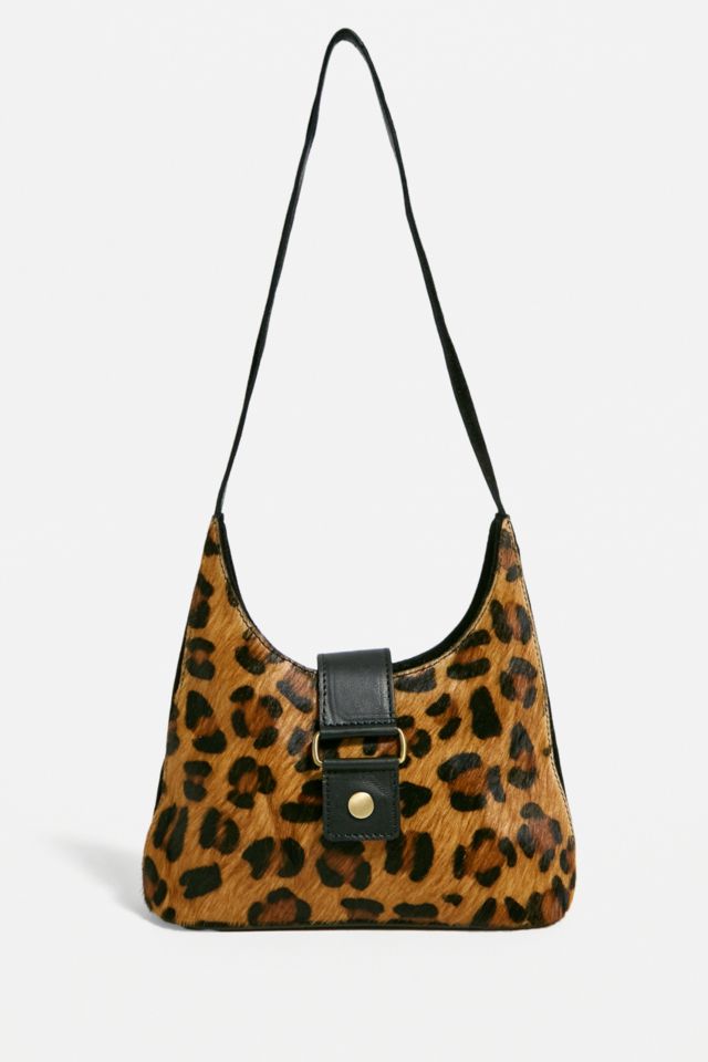 UO Laila Animal Print Leather Shoulder Bag | Urban Outfitters UK