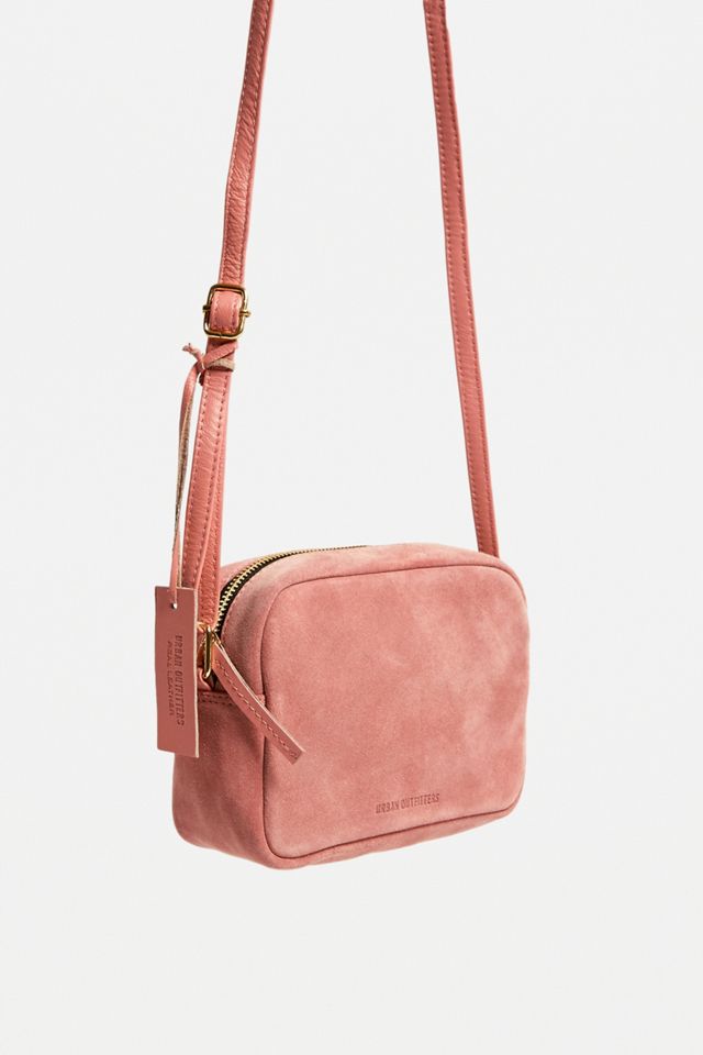 UO Suede Rectangle Crossbody - Pink #2