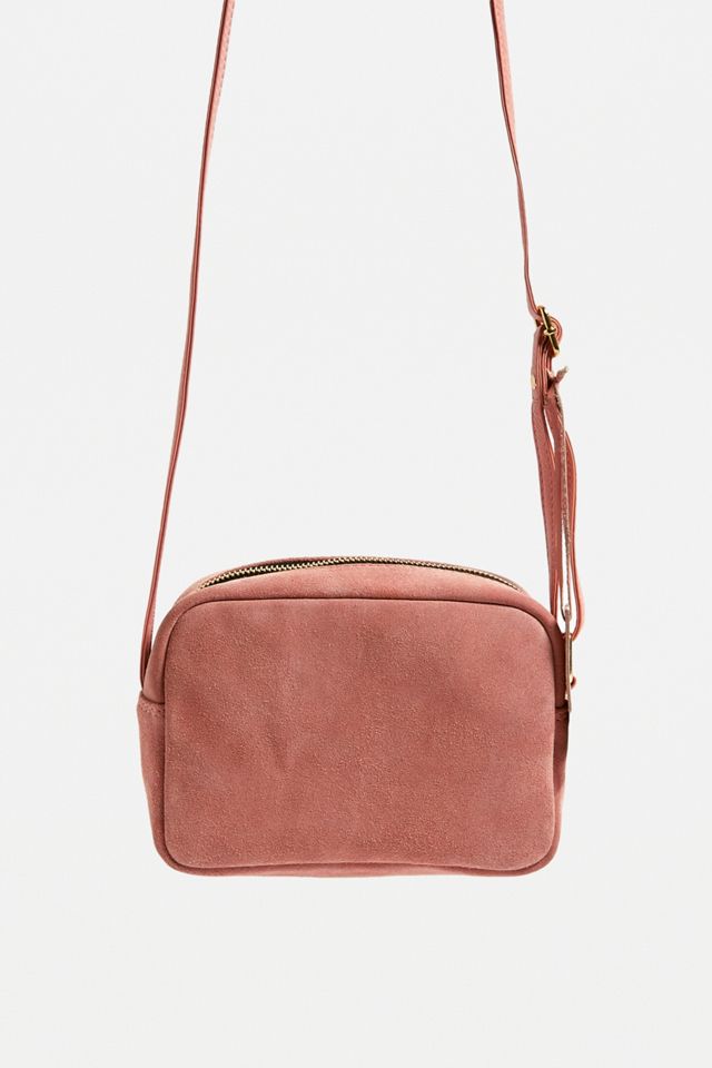 UO Suede Rectangle Crossbody - Pink #3