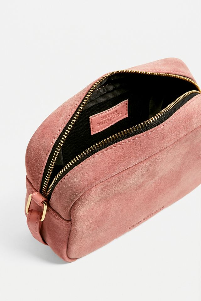 UO Suede Rectangle Crossbody - Pink #4
