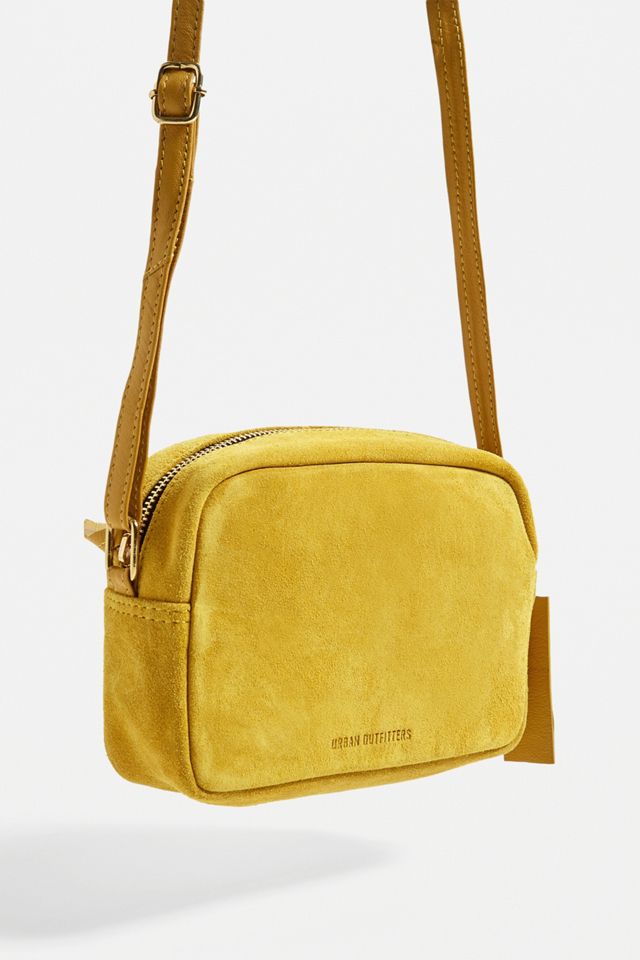 UO Suede Rectangle Crossbody - Yellow #1
