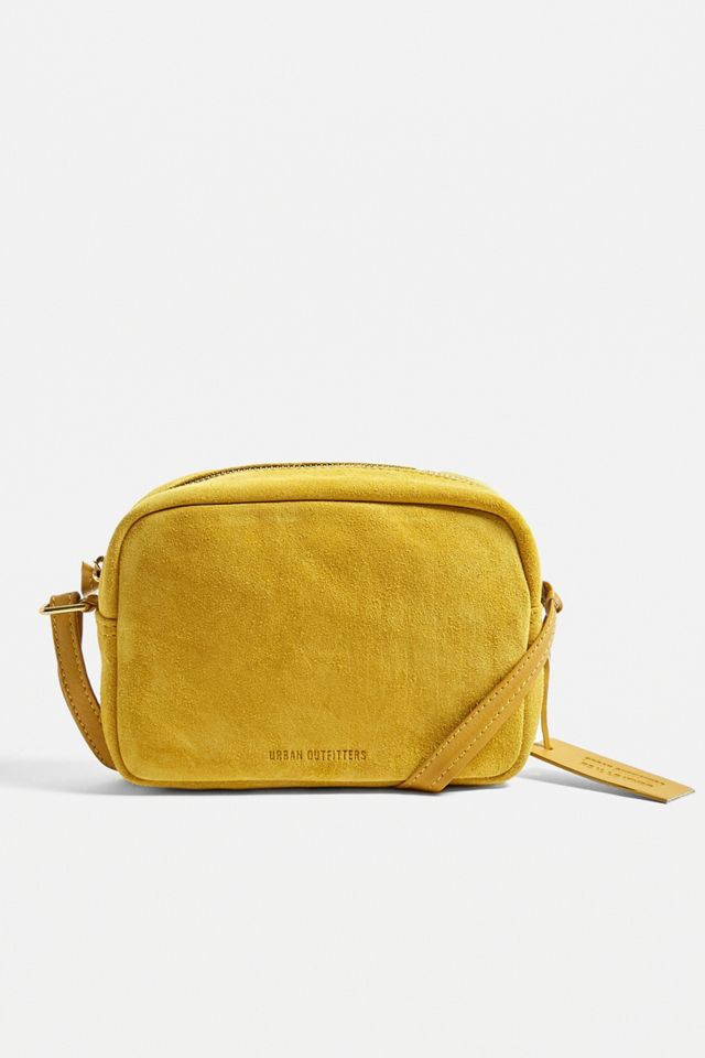 UO Suede Rectangle Crossbody - Yellow #4