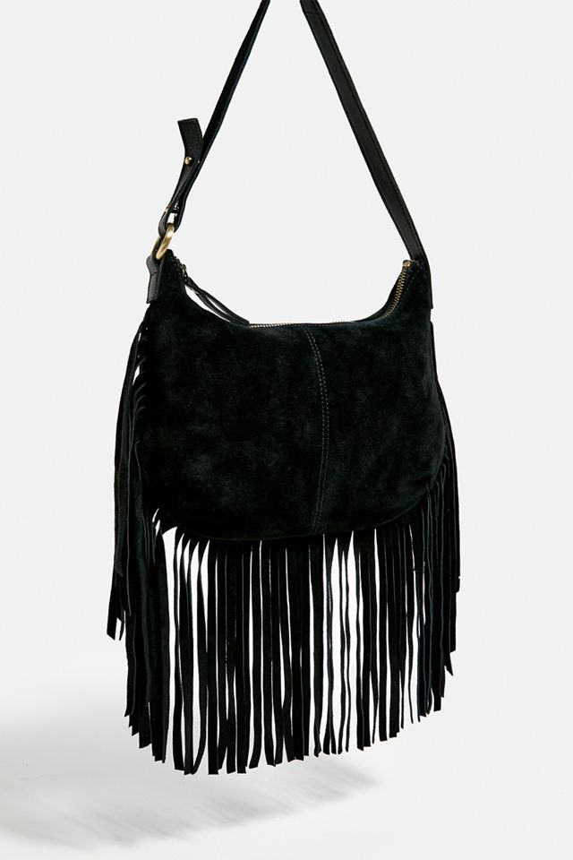 Sac à bandoulière Birdie en daim à franges UO #2