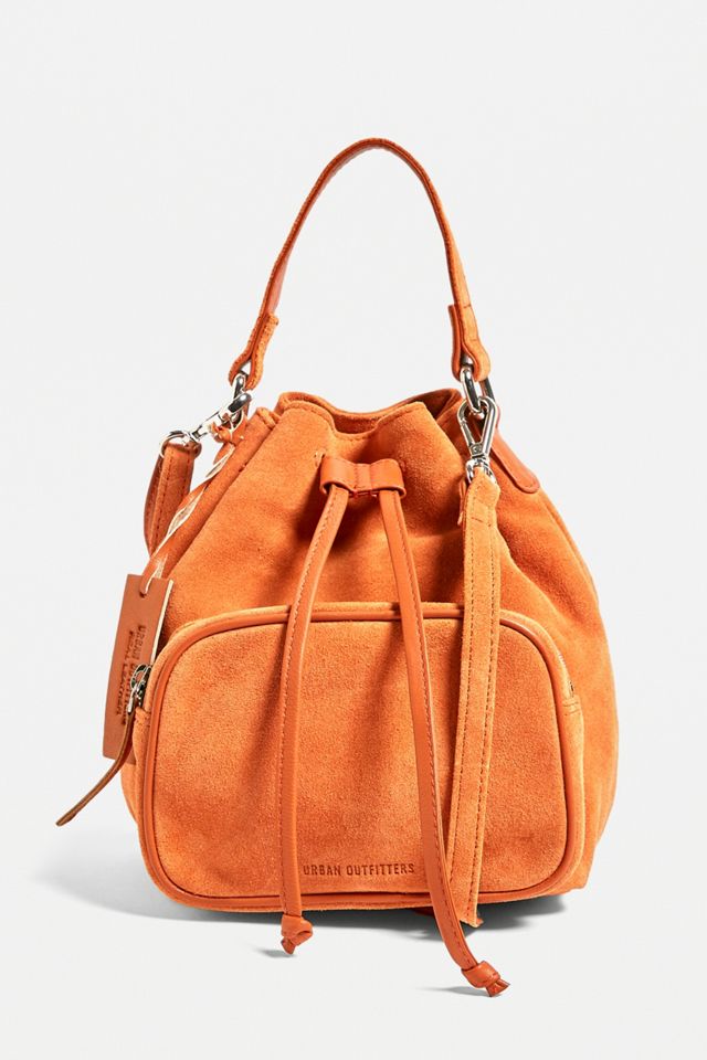 UO - Mini sac à bandoulière en daim à poignée orange #2
