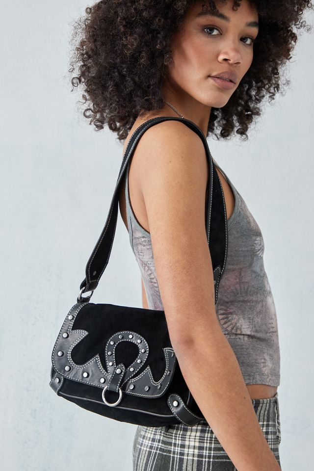 Borsa a Tracolla in Pelle con Borchie Western UO #4