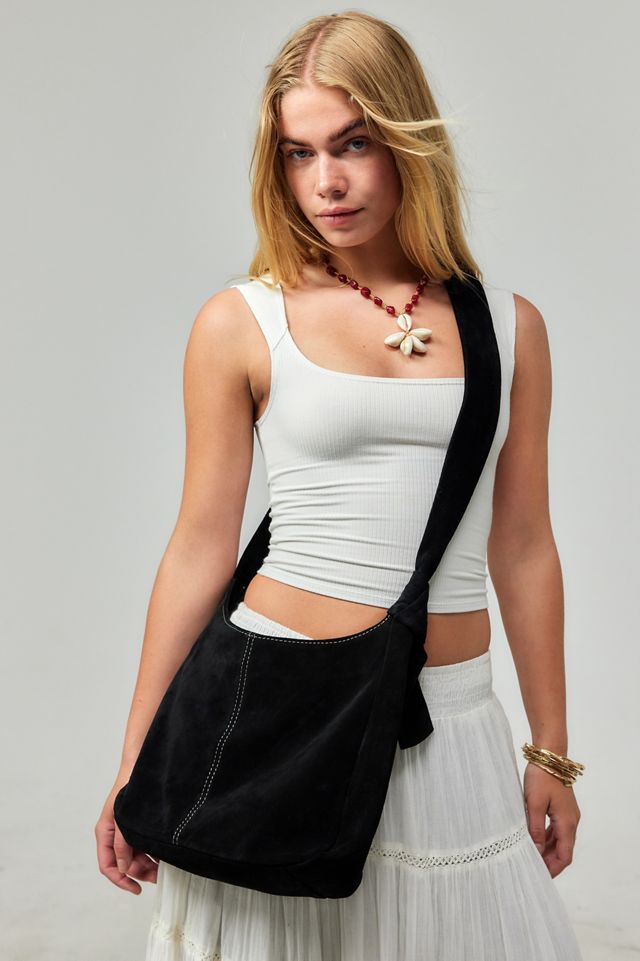 UO Suede Knotted Sling Bag Urban Outfitters UK