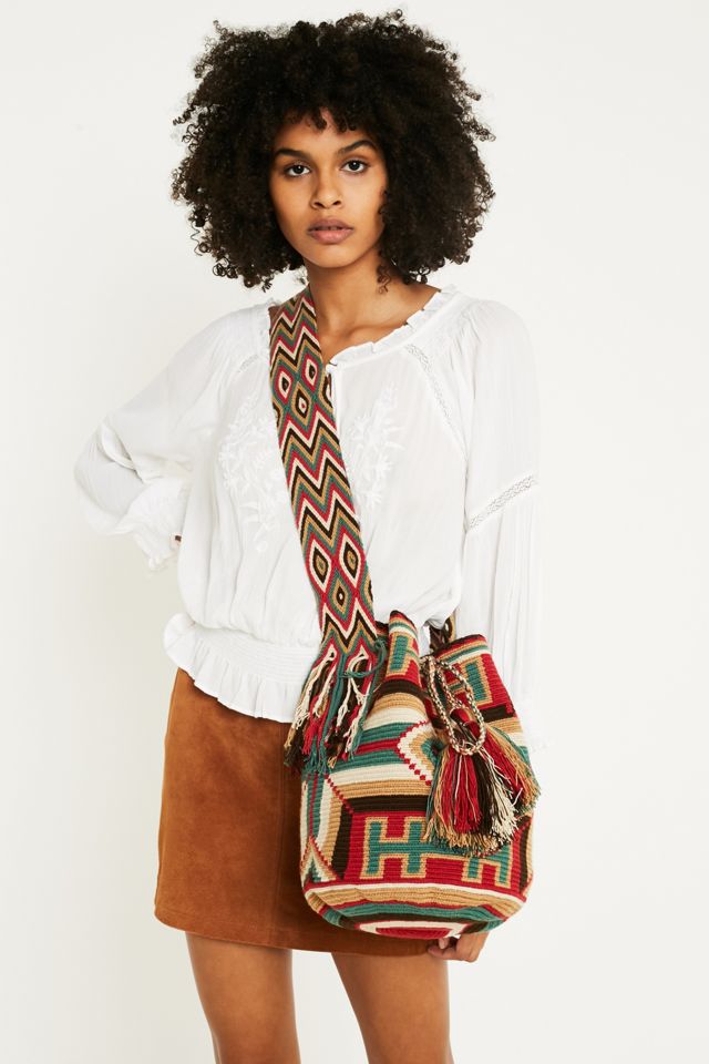 Geo Print Drawstring Crossbody #1