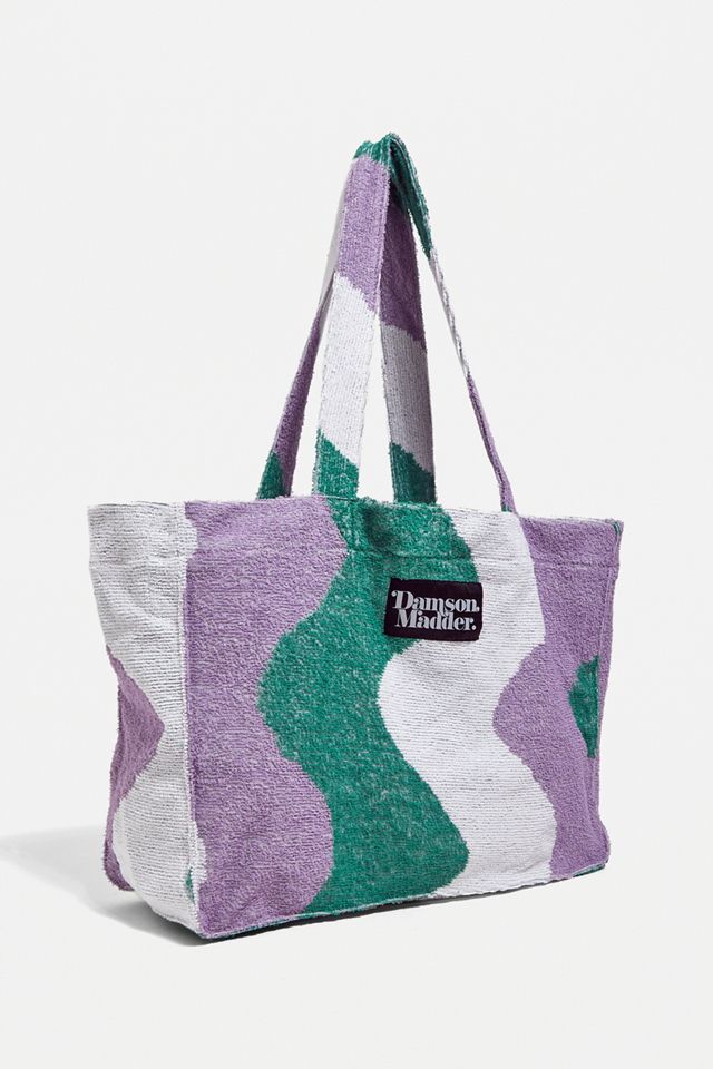 Damson Madder Wavy Towelling Tote Bag #1
