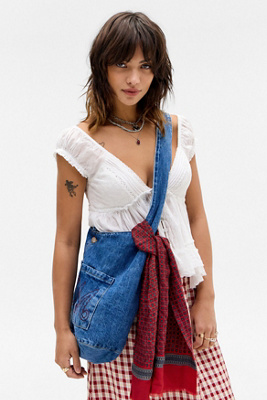Sac à bandoulière en denim en taille: TAILLE UNIQUE - Damson Madder - Modalova