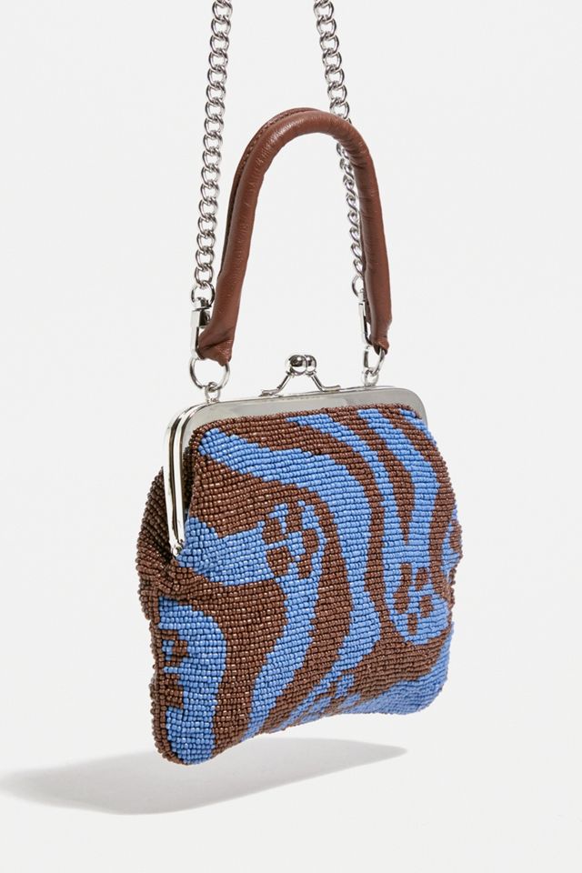 UO Swirl Print Bolsa superior de clip con cuentas #1
