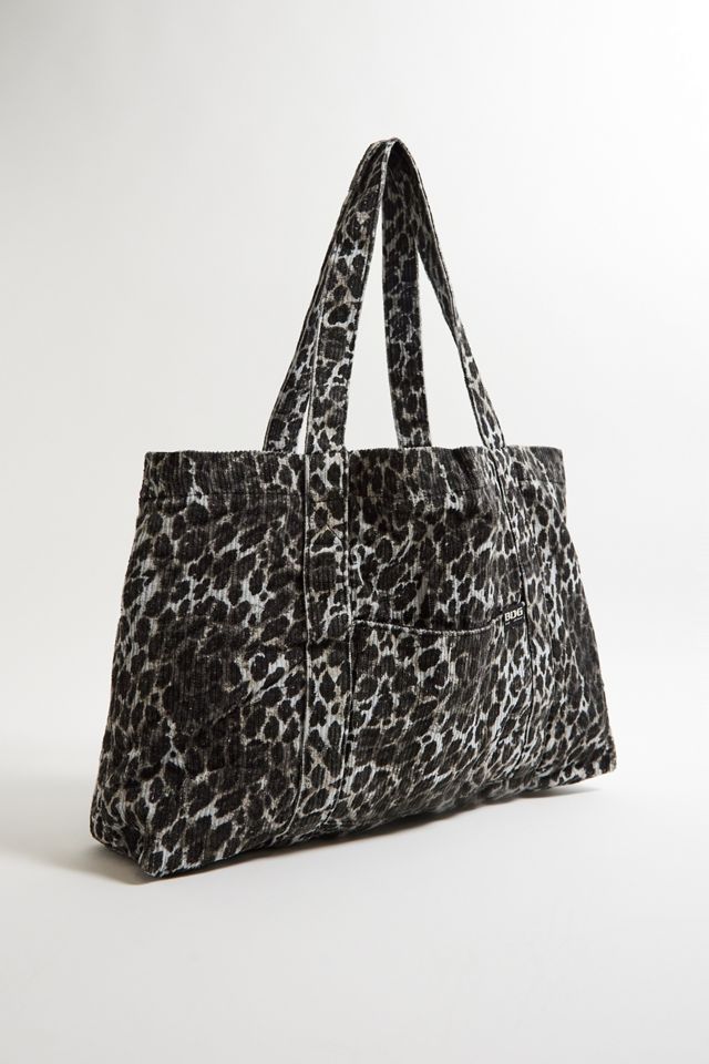 UO Leopard Pocket Corduroy Tote Bag #1