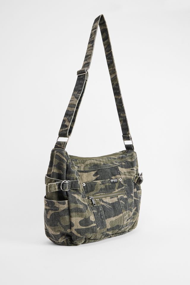 BDG Borsa a Tracolla con Zip Mimetica Scura #3