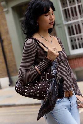 BDG Sonny Studded Faux Leather Shoulder Bag
