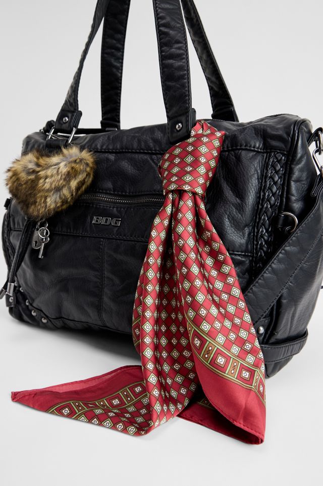BDG Cindy Washed Faux Leather Heart Charm Bag #2