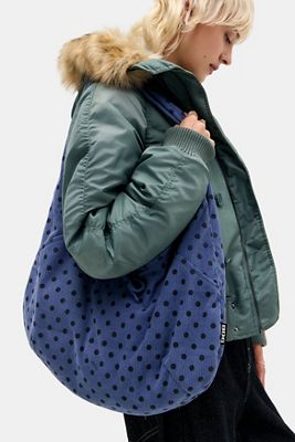 BDG Cindy Washed Faux Leather Heart Charm Bag