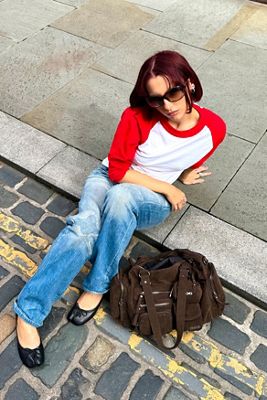Sac à bandoulière en suédine Lulu à poche BDG