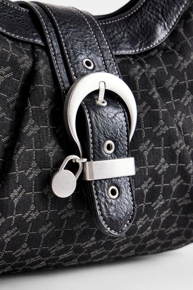 iets frans... Monogramm-Schnalle Slouch Schultertasche #2