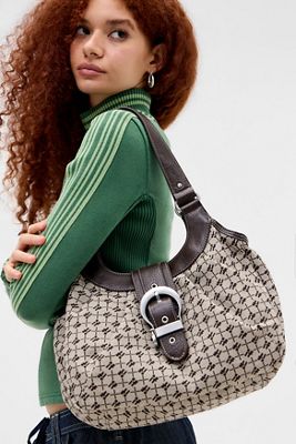 iets frans... Monogram Buckle Slouch Shoulder Bag