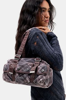 Sac à bandoulière en toile à carreaux Fifi BDG