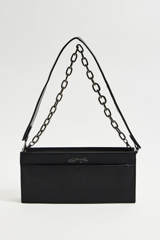 Ed Hardy Black Chain Shoulder Bag #1
