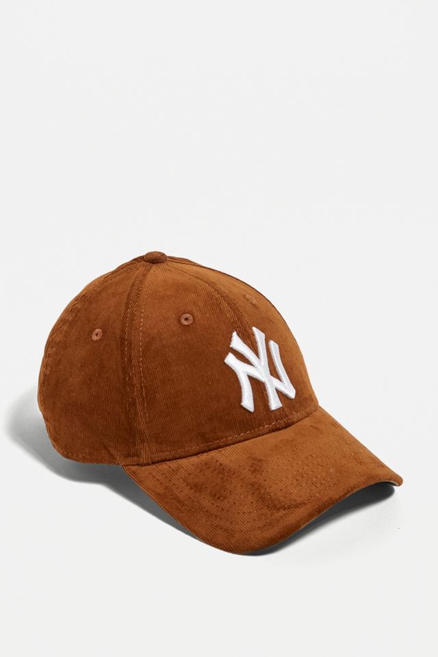 New Era 9FORTY NY Yankees Brown Corduroy Baseball Cap #1