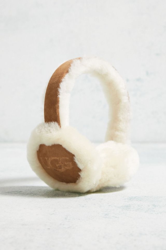 UGG Sheepskin Embroidery Ear Muffs | Urban Outfitters UK